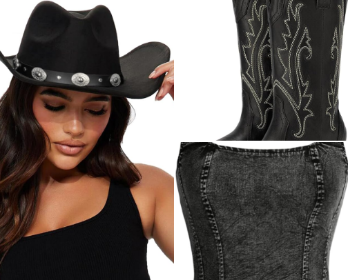 Cowgirl but Make It Fashion cover photo collage