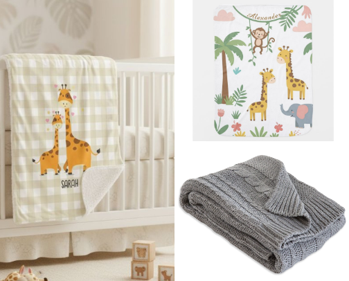 Luxury Soft Baby Blankets cover photo collage