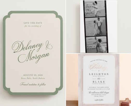 Minted Invitation cover photo collage