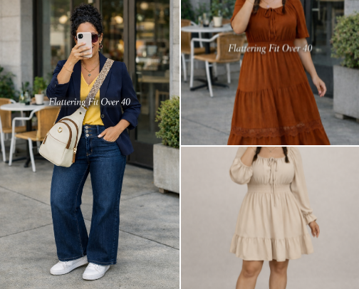 Everyday Amazon Style That Flatters Women Over 40 cover photo collage