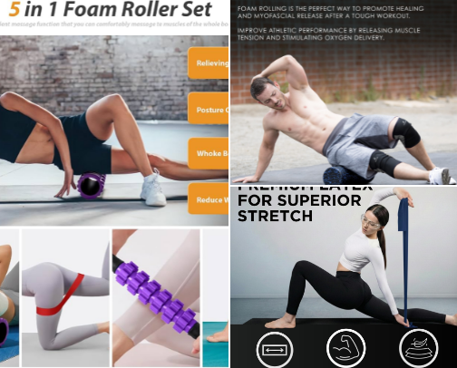 Mobility, Stretching & Recovery Essentials cover photo collage