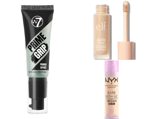 My recommended make-up routine if you want glowy skin all dayy✨ (BUDGET PROOF) cover photo collage