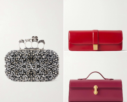 High-Contrast Evening Clutches: Luxury Bottega Veneta & Khaite Blake Bags cover photo collage