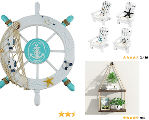 Beach themed bathroom decor cover photo collage