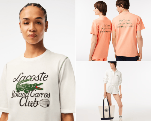 Lacoste's best tennis models inspired by Roland Garros cover photo collage