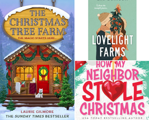 HOLIDAY BOOK RECS🎄🎅🏽❄️ cover photo collage