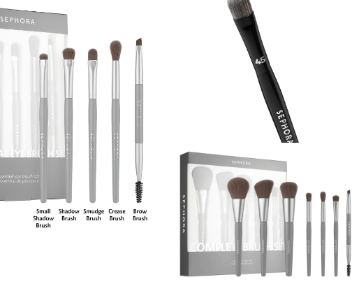 Makeup brushes cover photo collage