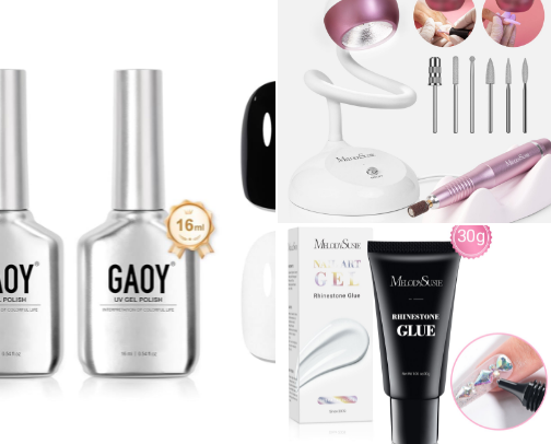 Nail products for beginners at home cover photo collage