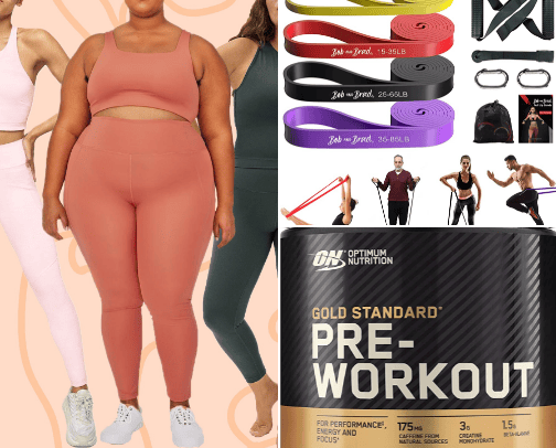 Workout necessities cover photo collage