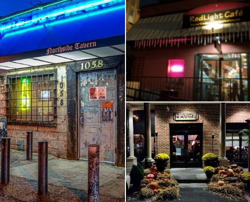 Where I go to eat and get my groove on!!  Best restaurants with live Bands in Atlanta! cover photo collage