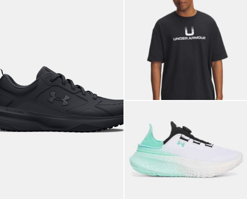 Under armour products cover photo collage