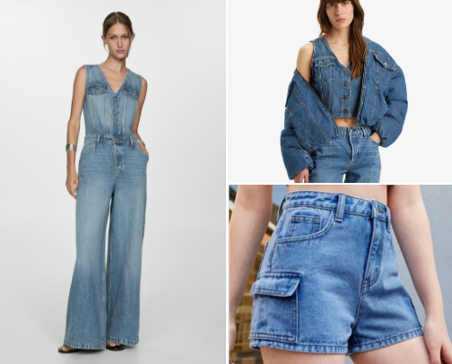 Denim always slay in all forms👖 cover photo collage