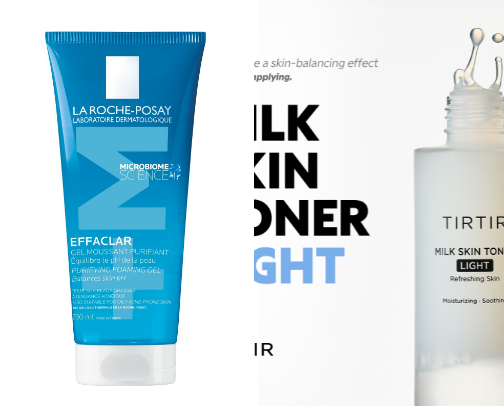 Acne safe products cover photo collage