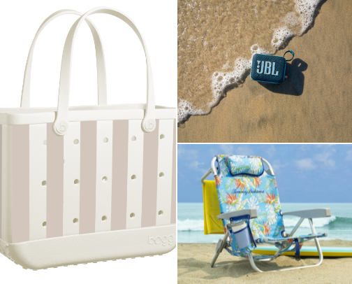 BEACH BAG ESSENTIALS 🌊🏖️ cover photo collage
