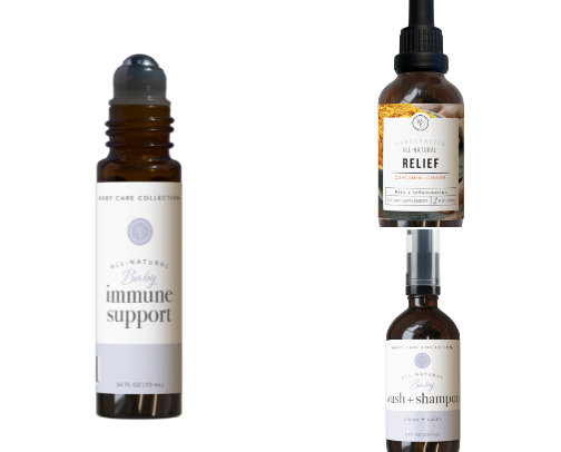 Low tox items for baby as a first time mom cover photo collage