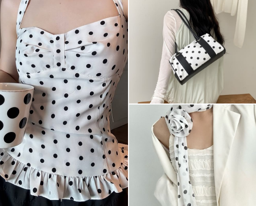 All About the Dots: Cute and Chic Polka Dot Styles cover photo collage