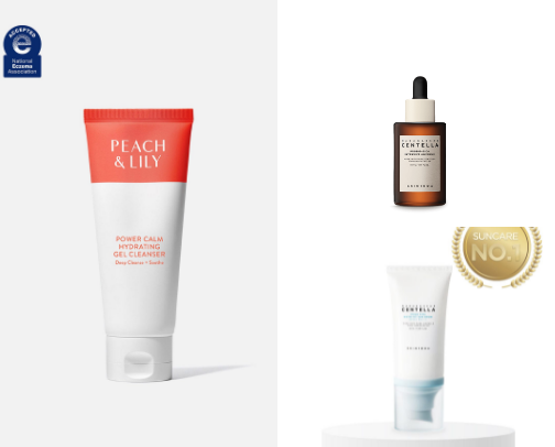 Skincare products you NEED if you have dry, sensitive, acne-prone skin cover photo collage