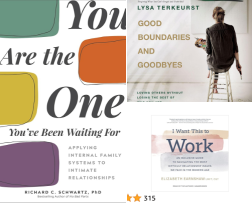 Books I recommend as a therapist cover photo collage