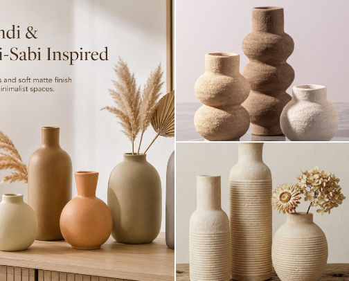 Neutral Styling Inspo: Ceramic Vases 🌿 cover photo collage