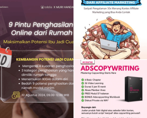 Media Belajar Agar Punya Penghasilan dari Rumah cover photo collage