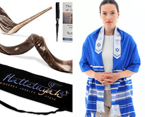 Shofars and Tallits cover photo collage