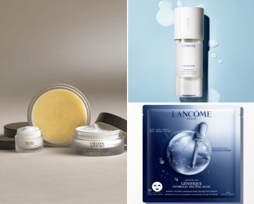 Skin care faves ☁️🧴 cover photo collage