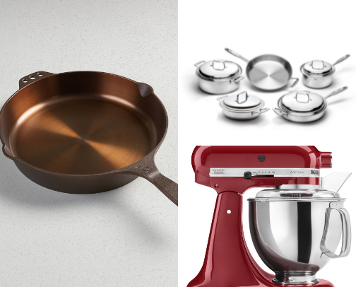Kitchen equipment things cover photo collage