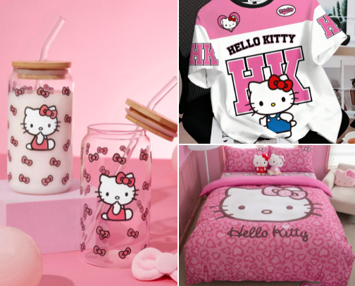 Hello kitty cute items finds 🎀🌸💗 cover photo collage