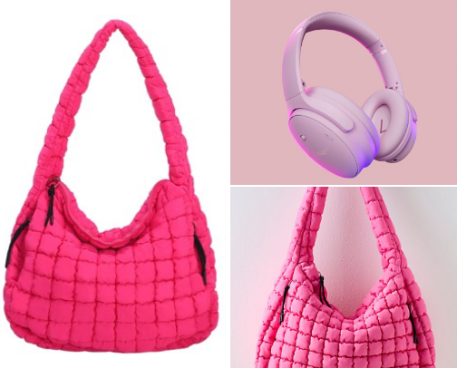 My gym girl essentials 🎧🩷👟 cover photo collage