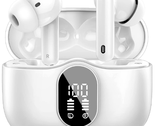 Wireless Earbuds Bluetooth 5.4 Headphones Bass Stereo cover photo collage