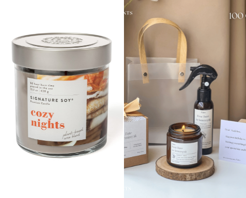 Relax & Unwind: Scented Candles for Cozy Vibes cover photo collage