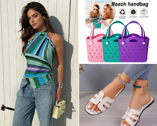 Effortless Summer Style: Chic Clothing, Swimwear & Beach Essentials cover photo collage