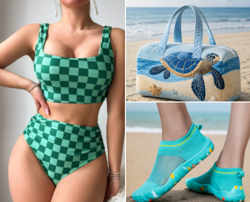 Effortless Summer Style: Chic Clothing, Swimwear & Beach Essentials cover photo collage