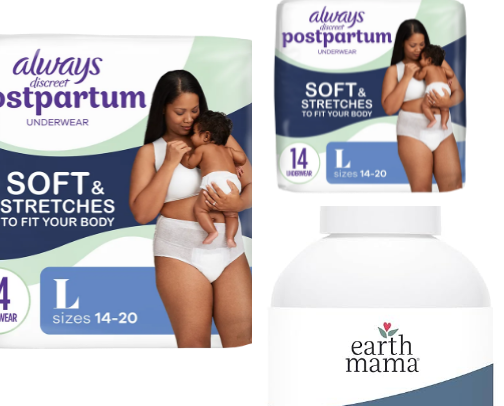 Postpartum essentials for mommy cover photo collage