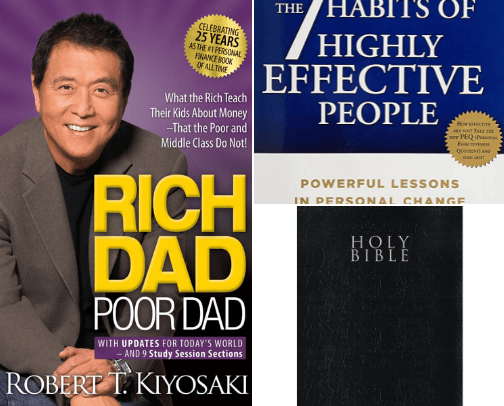 Motivational books cover photo collage