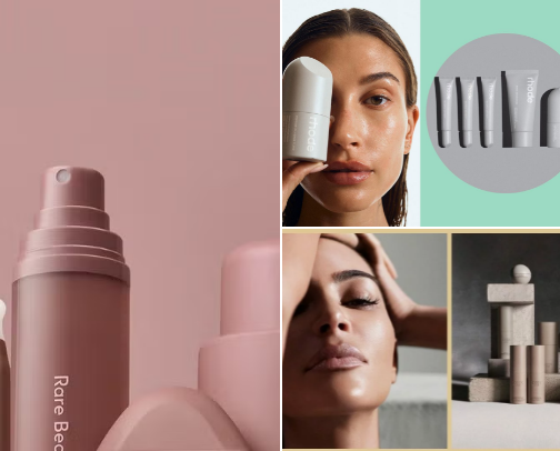 Skin care products cover photo collage