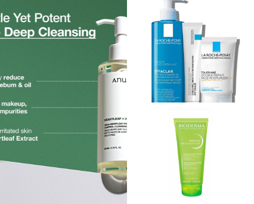 skincare for acne/oily skin cover photo collage