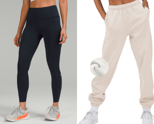 leggings/sweatpants cover photo collage