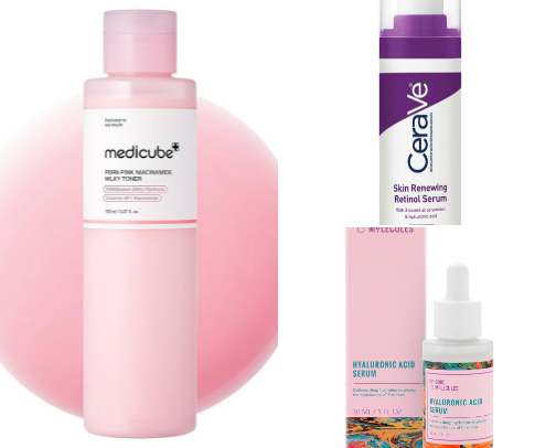 Skincare recs for mid 20s girlies cover photo collage