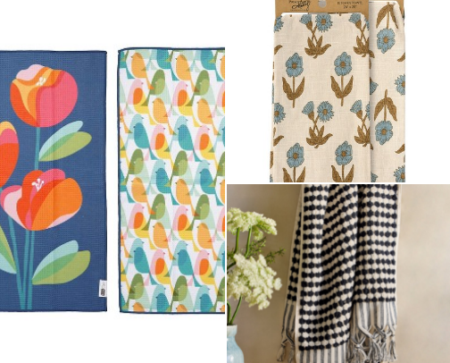 Kitchen towels should be pretty and fun cover photo collage