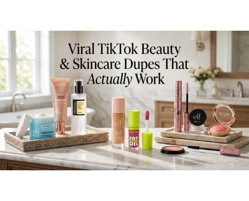 Viral TikTok Beauty & Skincare Dupes That Actually Work cover photo collage