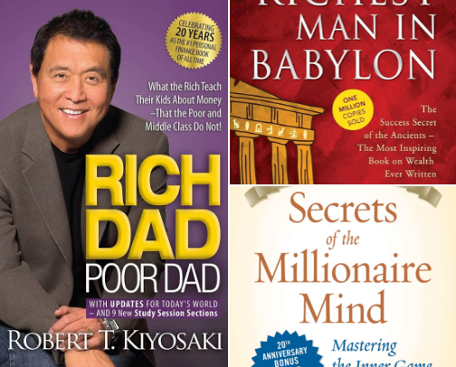 Be Wealth-Wise: 50+ Books to Grow Your Mind & Money cover photo collage
