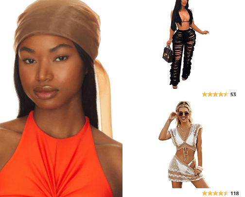 swimcover ups cover photo collage