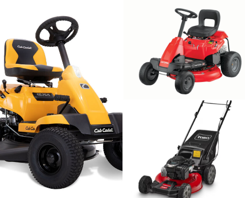 Lawn equipment cover photo collage
