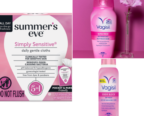 Feminine Hygiene Products cover photo collage