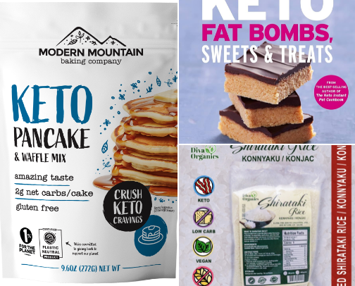 Keto foods/Products Must have on a Keto Diet. "Available in Shopee Ph" cover photo collage