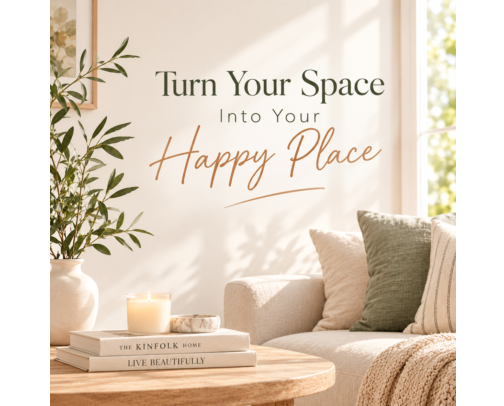 Turn Your Space Into Your Happy Place cover photo collage