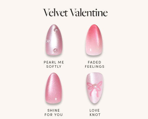Valentine’s Day Manicures You Can Do at Home cover photo collage