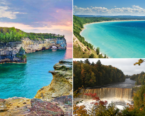 Michigan Travel cover photo collage