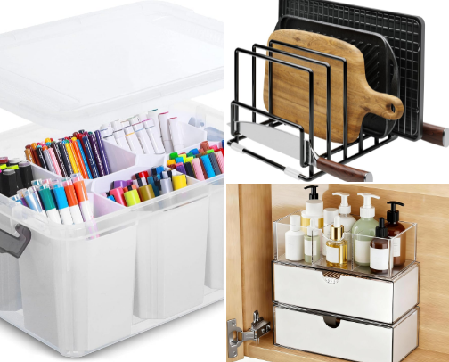 KEY Products for a Peacefully Organized Home - Kitchen, Pantry, Bathroom, Toys, and More! cover photo collage